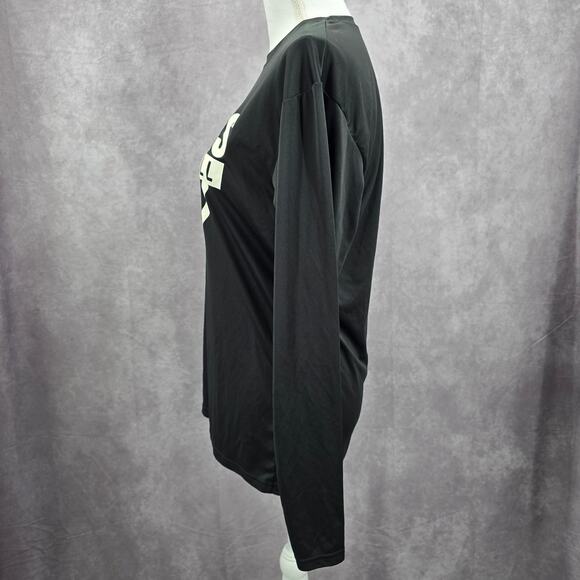 A4 Black Long Sleeve Lady Pirates Basketball Activewear Top Small - Picture 4 of 6